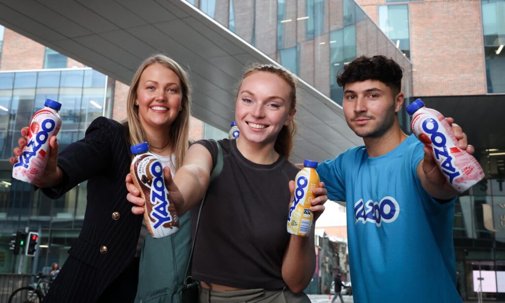 Kaitlyn Martin, brand manager of GM Marketing (right), Anna Daly (middle), George (right).